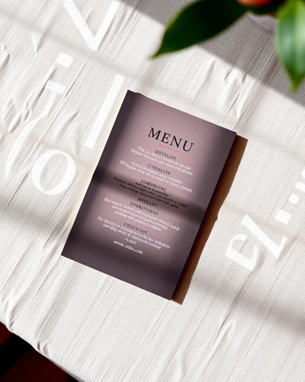 Menu design